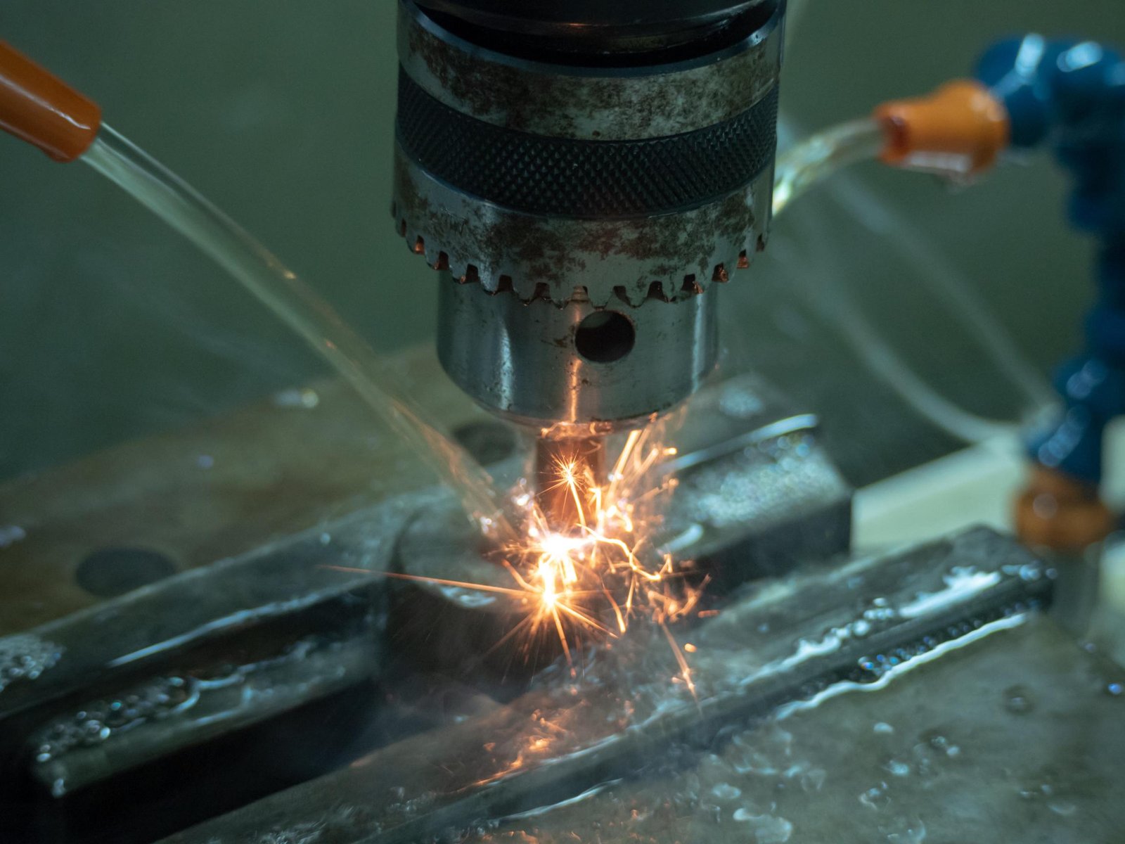 Usinage CNC d'une pièce métallique dans un atelier d'une entreprise d'usinage de précision