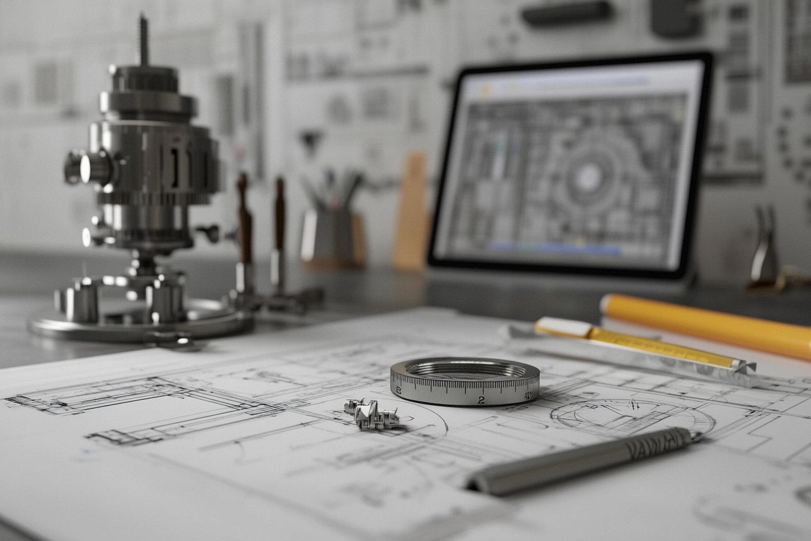 Un Bureau d'Étude Mécanique au Maroc avec des plans 2D et 3D pour des études mécaniques