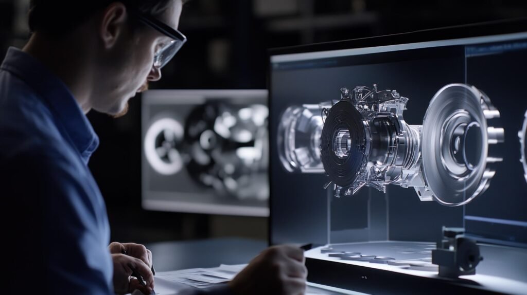 Processus de conception et fabrication mécanique avec modélisation 3D par un ingénieur